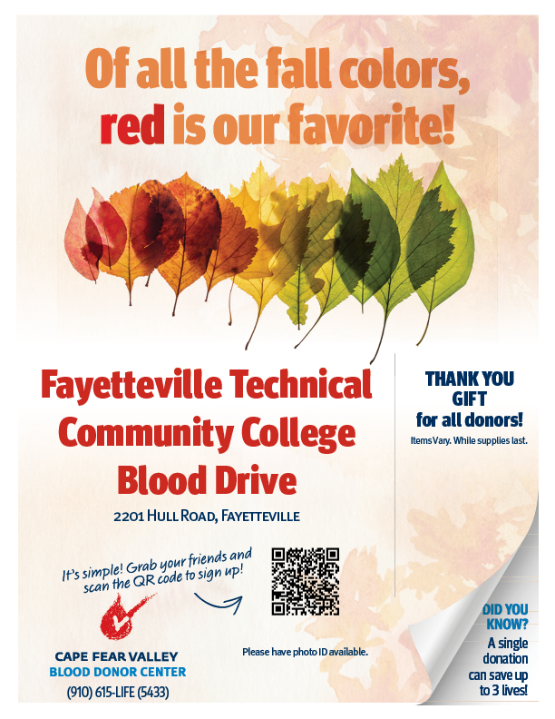 Ftcc Fall Blood Drive Flyer Nov 7 Drive