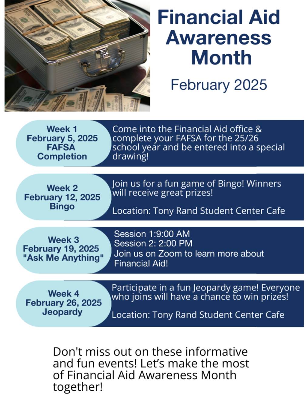 Financial Aid Awareness Month Flyer